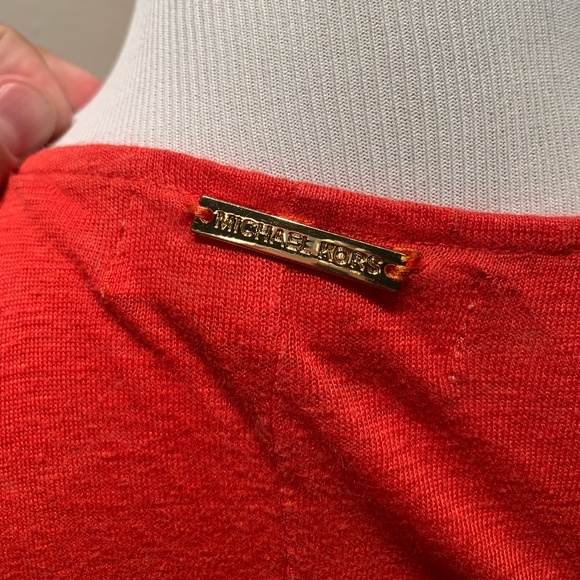 Michael Kors Red Linen Sleeveless A-Line Tunic - Picture 9 of 13